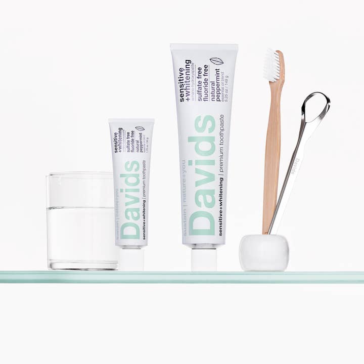 Davids Natural Toothpaste – Engroshandel Tandpasta – Davids førsteklasses tandpasta i rejsestørrelse /følsom+blegning