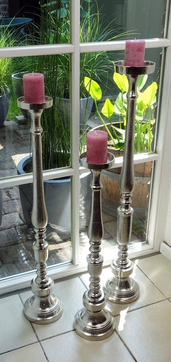 Michael & Philipp Noll e. K. – wholesale Candle holder – candlestick XXL silver3