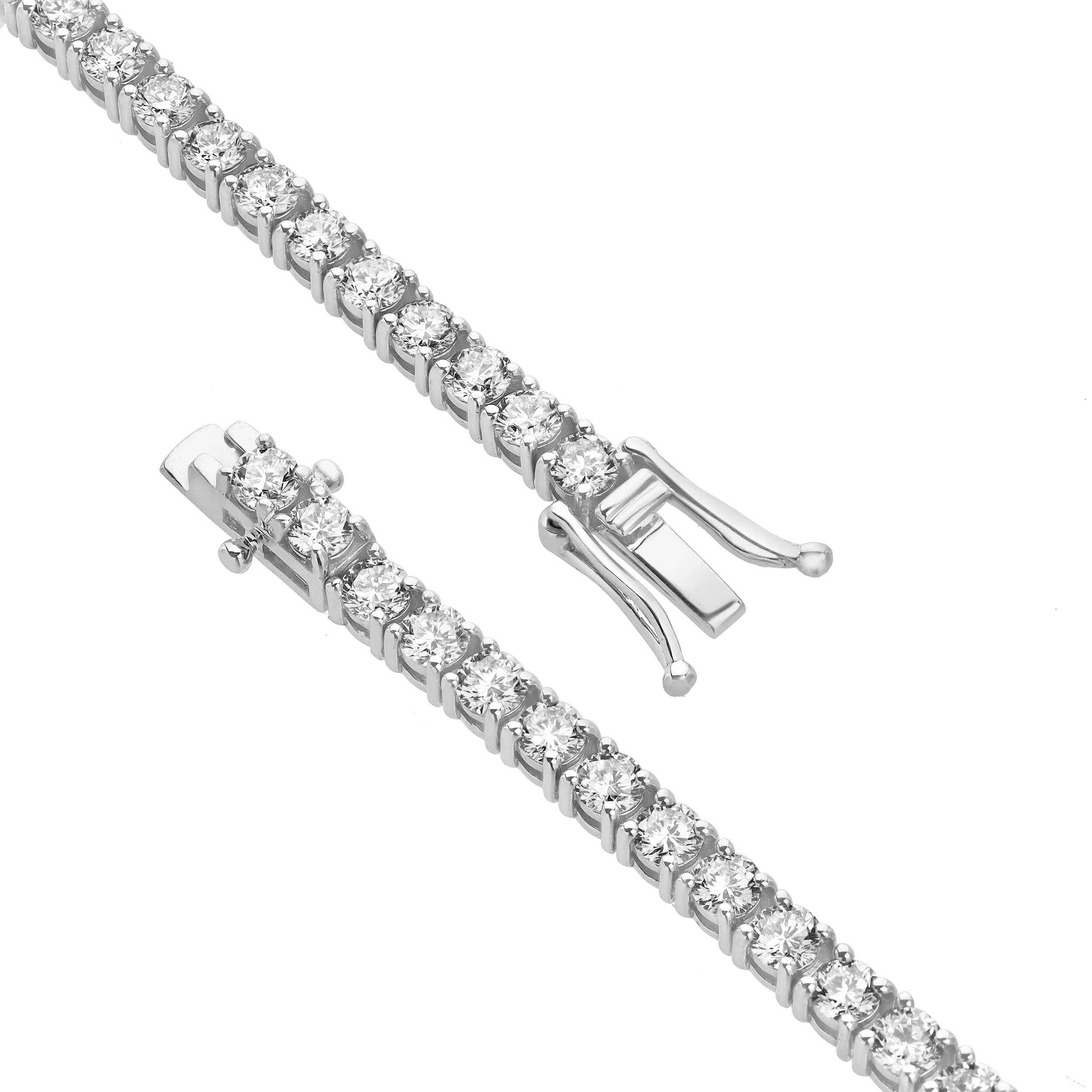 LuvMyJewelry (LMJ) - Wholesale Tennis Bracelet - LMJ 10K White Gold Unisex Diamond Tennis Bracelets - 7.06 Carats1