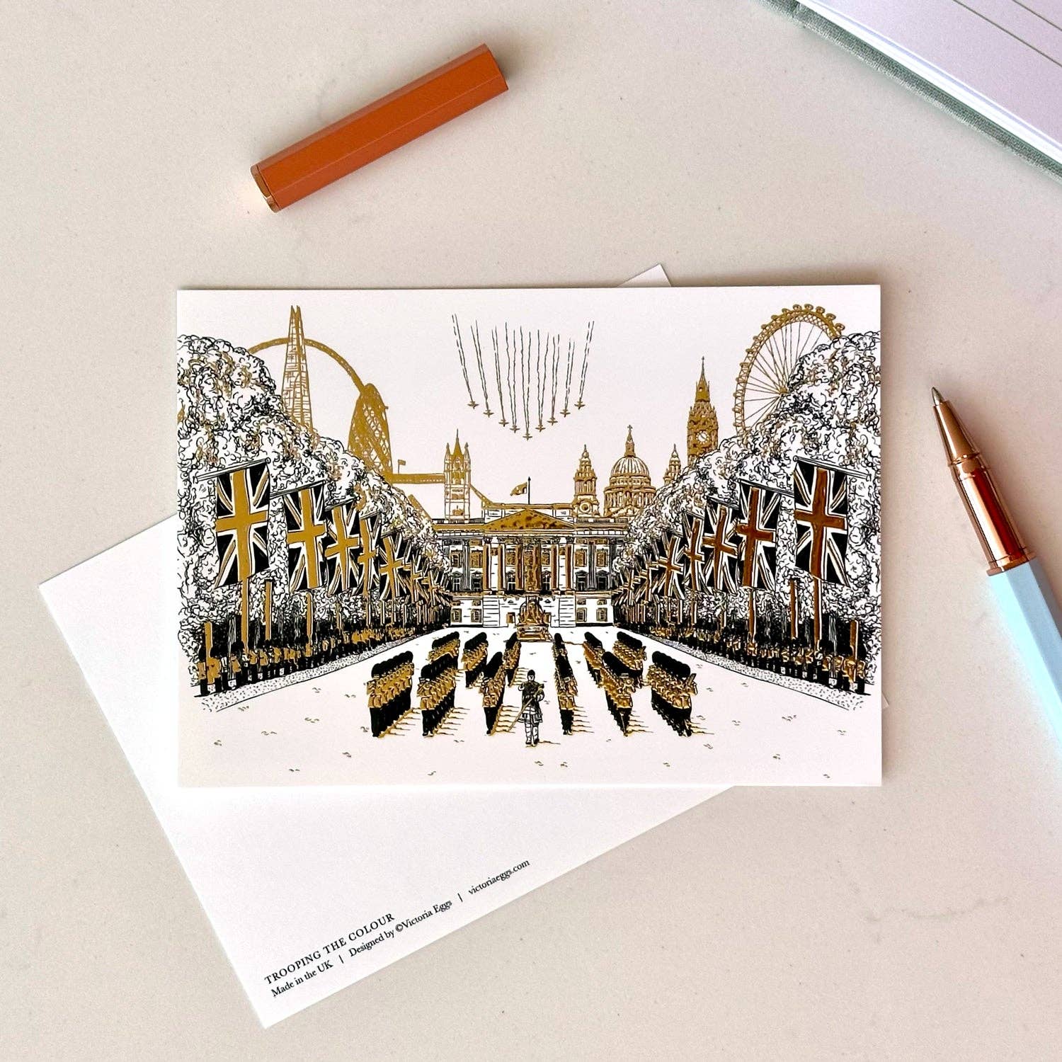 Victoria Eggs – wholesale Postcard – Trooping at Buckingham Postcard1