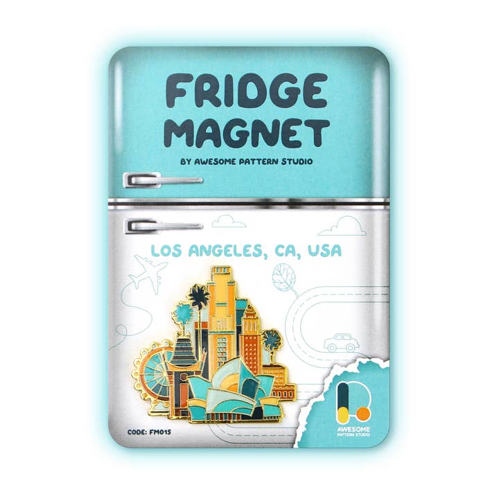 Los Angeles - Decorative Fridge Magnet for wholesale by Awesome Pattern Studio