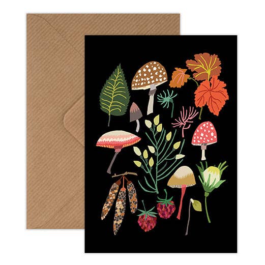 Brie Harrison Ltd - Wholesale Everyday Greeting Card - Mushrooms & Moss Greetings Card 0