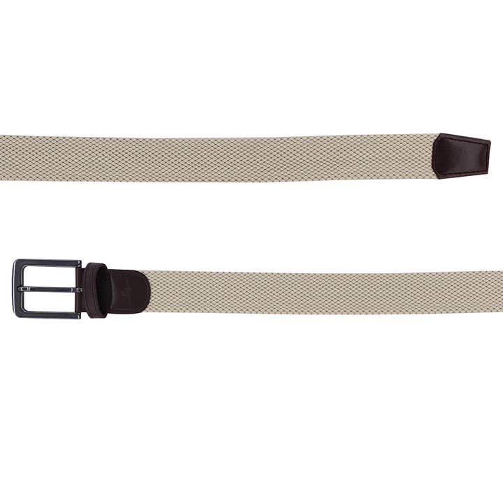 Ceinture extensible Performance B Scott (blanc cassé) pour la vente par Boston Scott Golf Apparel