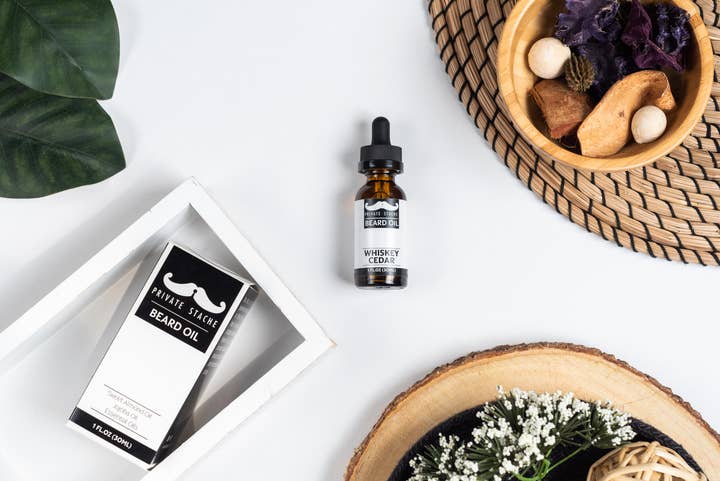 Whiskey Cedar Beard Oil for wholesale by Private Stache
