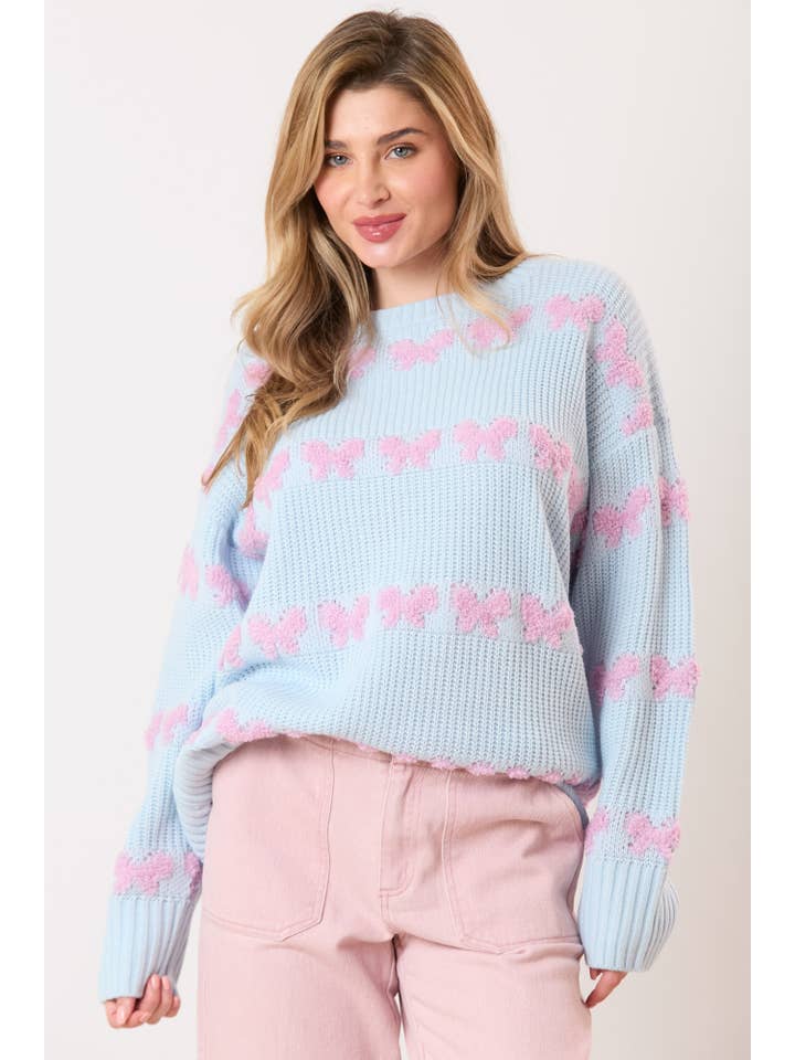 Peach Love California - Wholesale Tunic Sweater - Women's - Loose Fit Acrylic Sweater