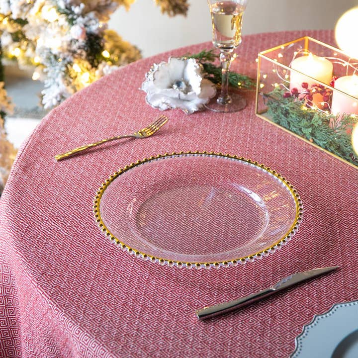 A&B Home Group Inc. - Wholesale Decorative plate/dish/bowl - D13" Gilded Frost Plastic Charger3