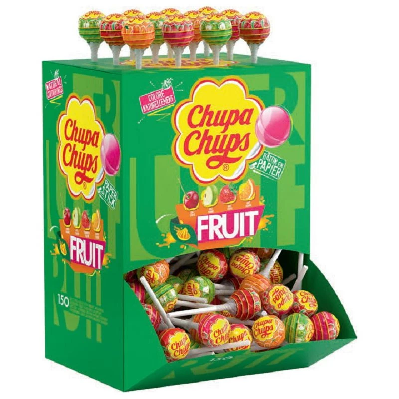 LS GROUP - Wholesale Lollipop - Chupa Chups Fruit Lollipops - Display of 150 Pieces0