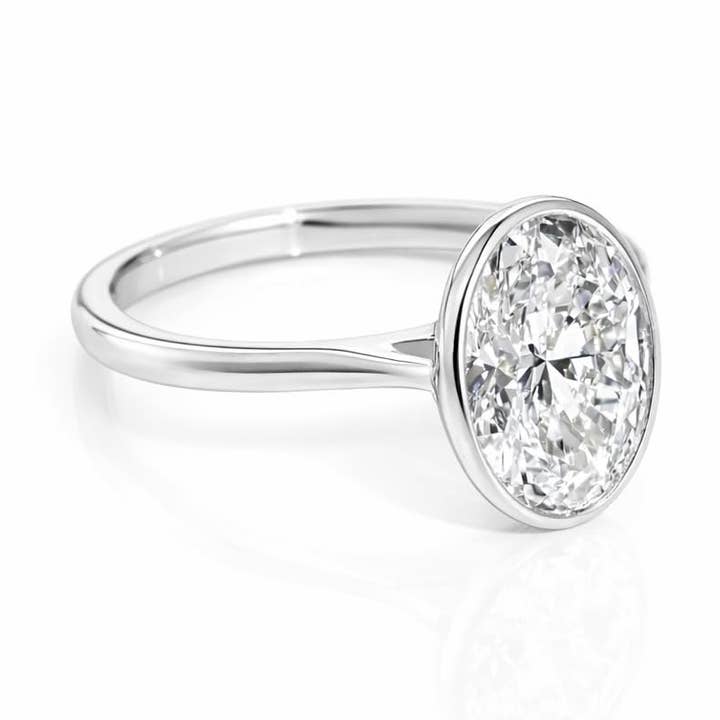 Ovaler Moissanit-Verlobungsring für den Großhandel von DJOYR