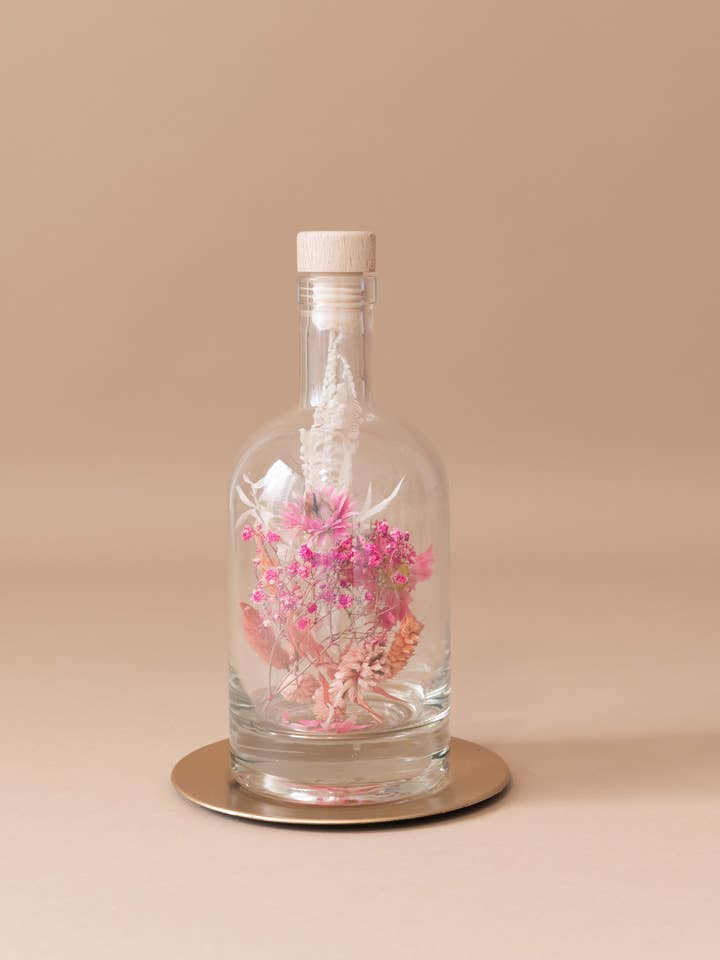 Trockenblumen Flower Bottle rosa für den Großhandel von Lalovliy