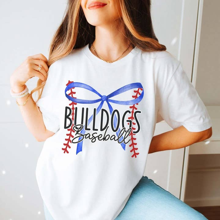 Squadra di baseball personalizzata con maglietta a fiocco - Popolare per la vendita all'ingrosso da parte di Limeberry Designs