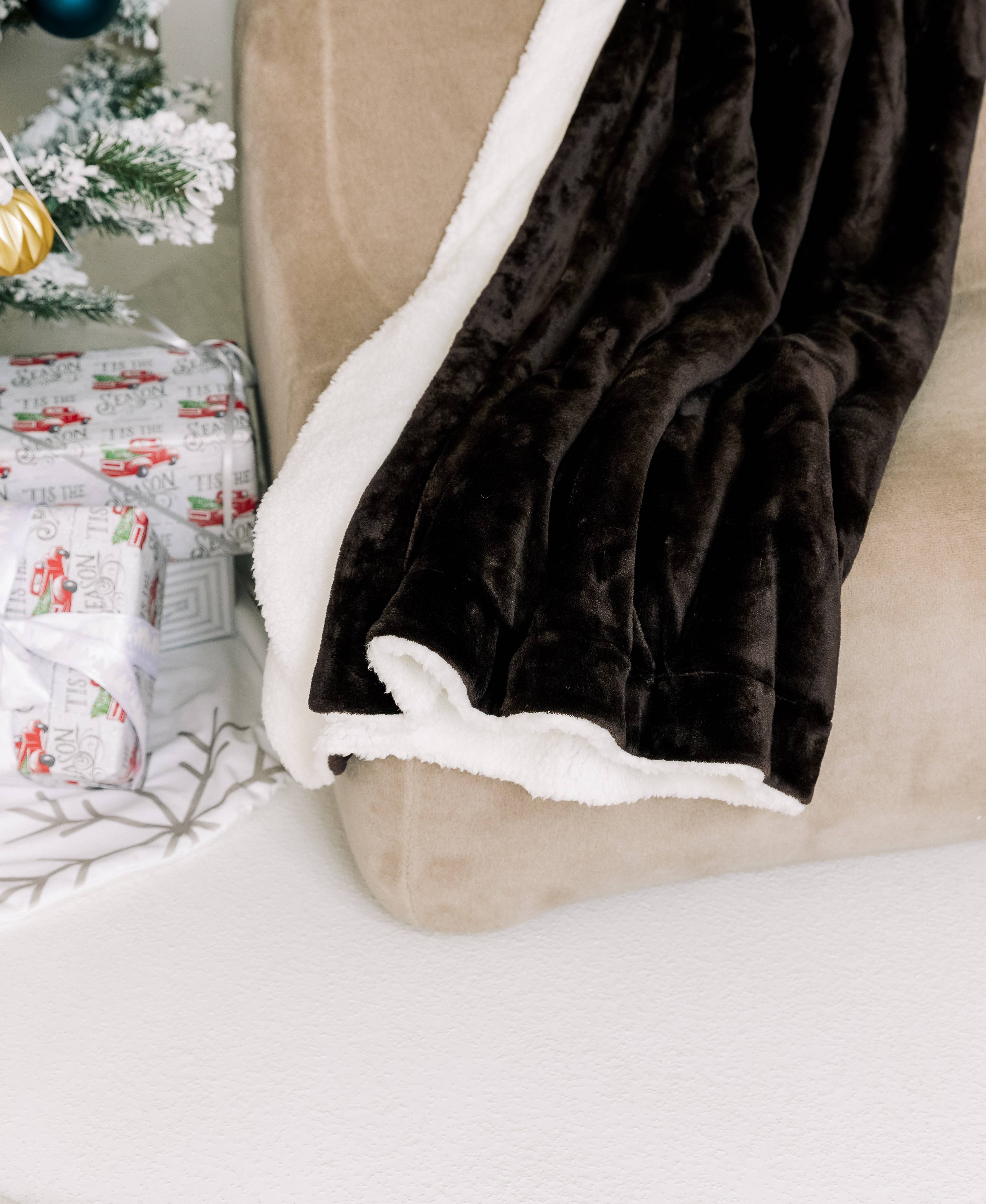 Weddingstar Inc. - Vendita all'ingrosso Plaid - Coperta Sherpa morbida e peluche ultra confortevole2