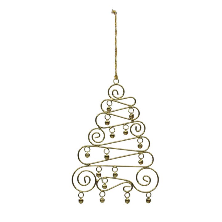 Golden Spiral Tree Wall Hanging for wholesale by The Fair Share