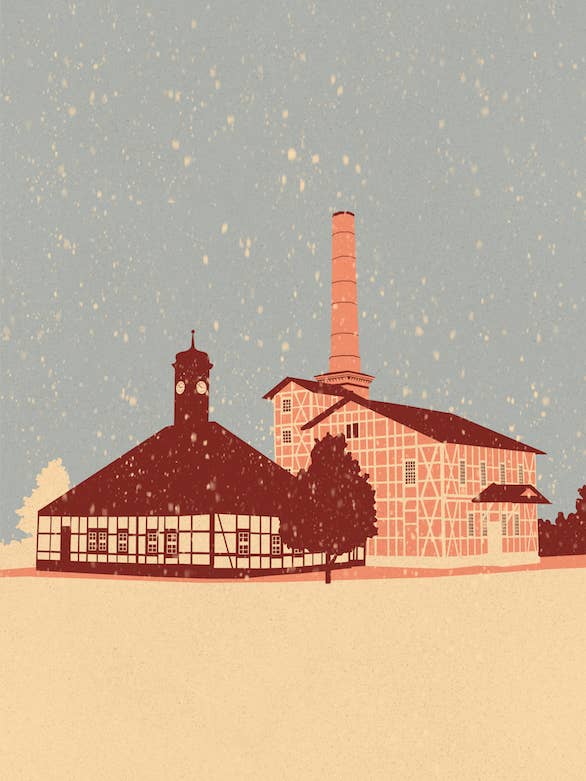 Saline Halle, kunstdruk A4/A3 voor wholesale door ostkarte