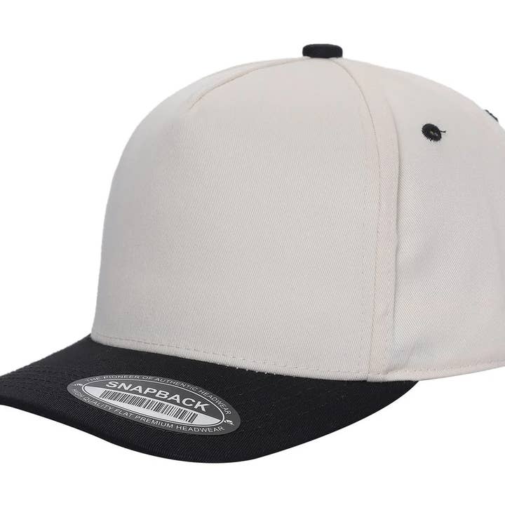 Burzip collection - Wholesale Flat Brim Cap - Unisex - TCTAN-DZ-5 PANEL 2TONE SNAP BACK HATS DOZEN (BEST SELLER)1