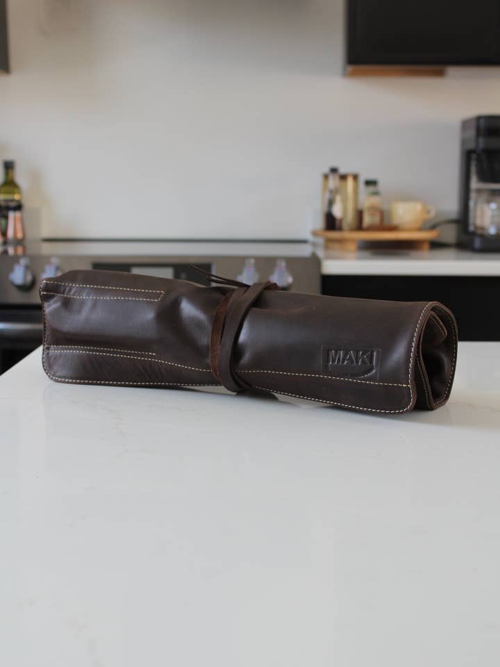 Leather Knife Roll for wholesale by Ware by Maki