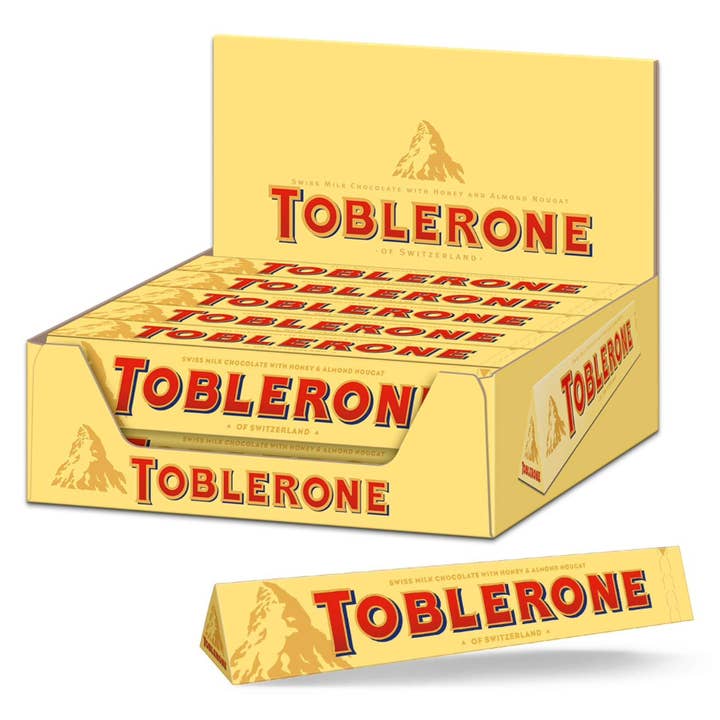 MOM - Wholesale Chocolate Bar - Toblerone Swiss Milk Chocolate 100g European Import