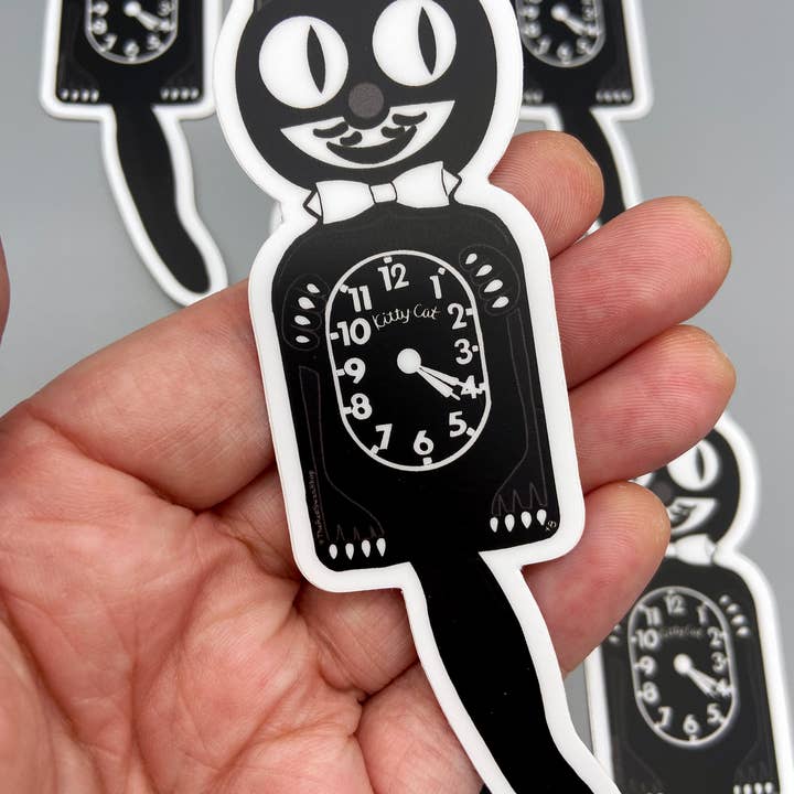 The Red Swan Shop – Großhandel Wandtattoo/-sticker – Vinyl-Aufkleber - Uhr mit Katzenmotiv2