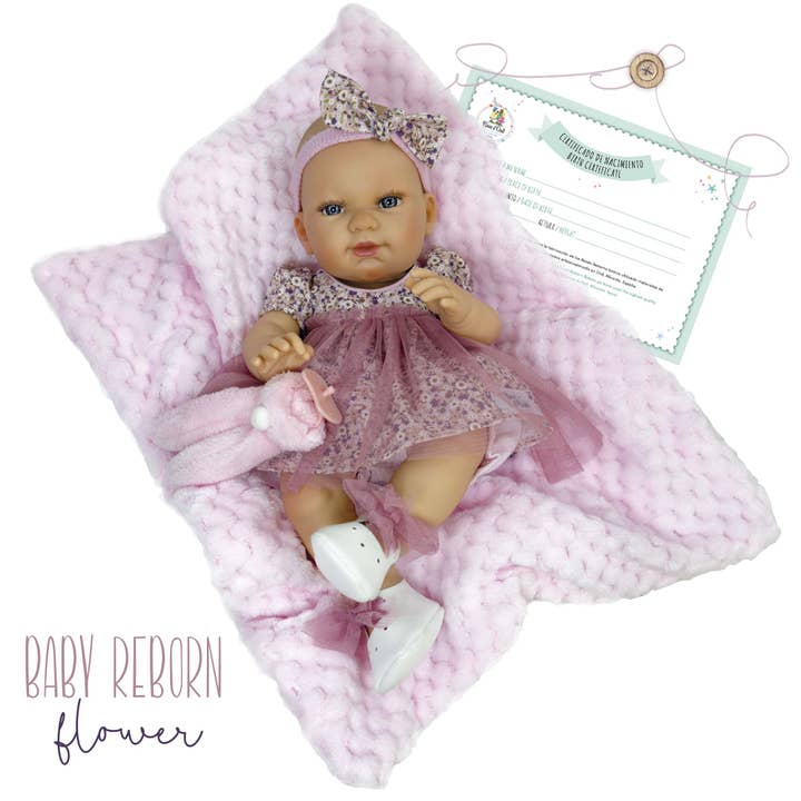 POUPÉE BÉBÉ REBORN FILLE FLEUR pour la vente par Nines Artesanals d'Onil Dolls