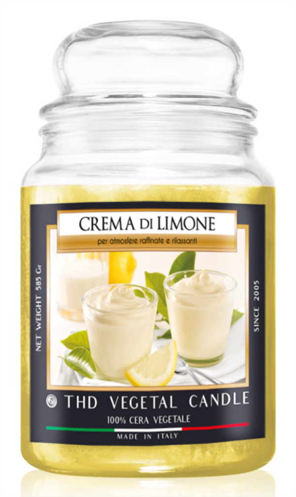 Thd Tophouse - Wholesale Jar/Filled Candle - THD Vegetal Candle 585 gr Lemon Cream 4/400