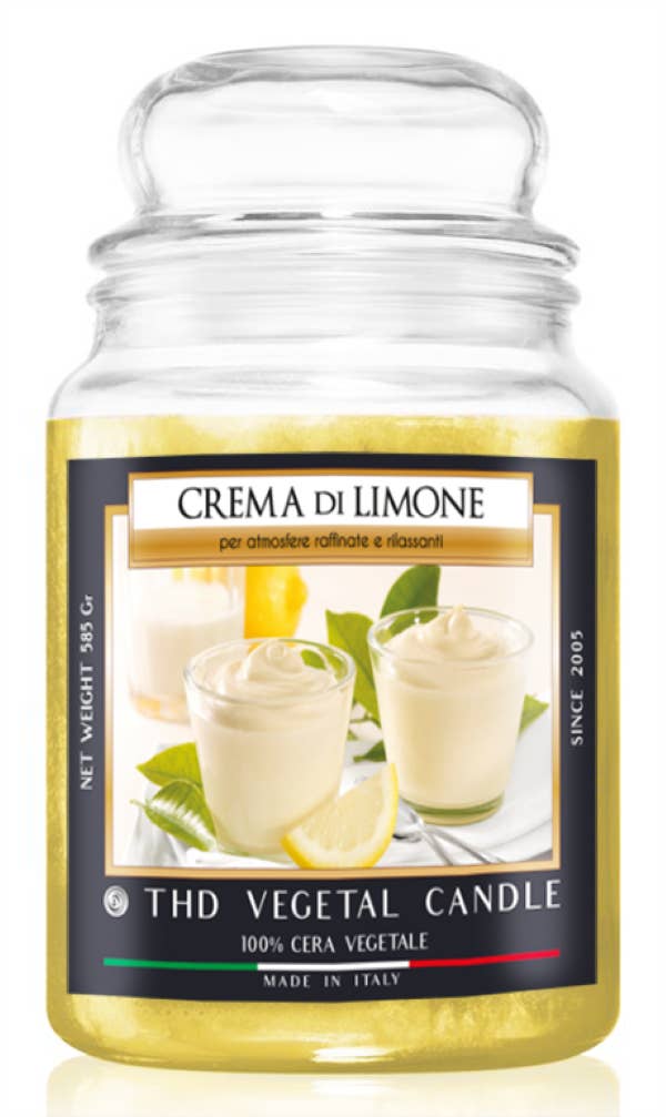 Thd Tophouse - Wholesale Jar/Filled Candle - THD Vegetal Candle 585 gr Lemon Cream 4/40