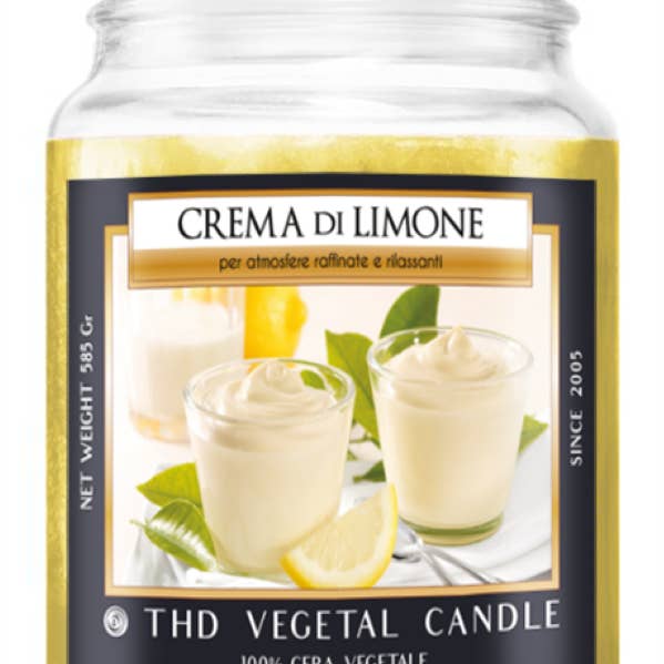Thd Tophouse - Wholesale Jar/Filled Candle - THD Vegetal Candle 585 gr Lemon Cream 4/400
