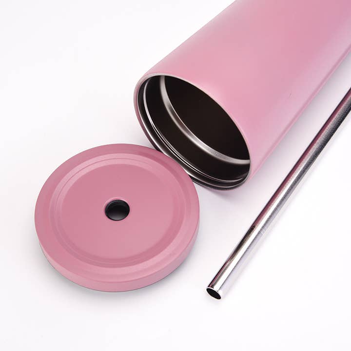 Candles Meta - Wholesale Insulated Mug/Tumbler - 710ml Silid Color Milk Tea Stainless Steel Cup with Straw24