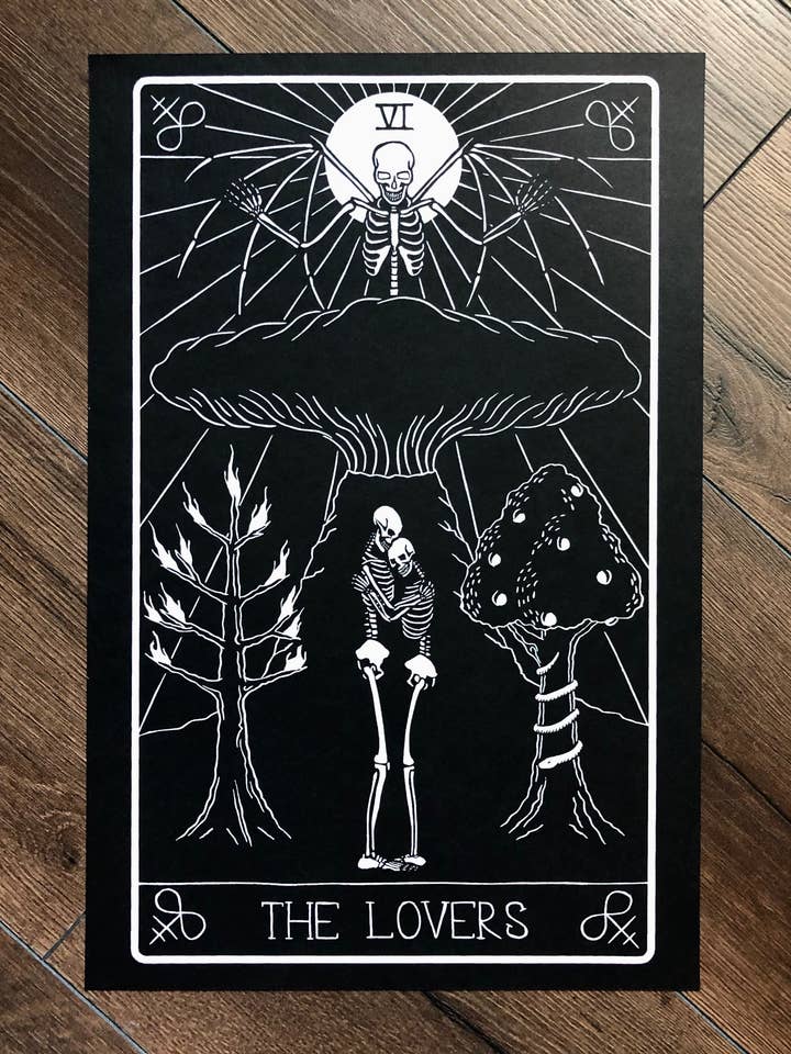The Lovers screen print for wholesale by Leviathan Artworks