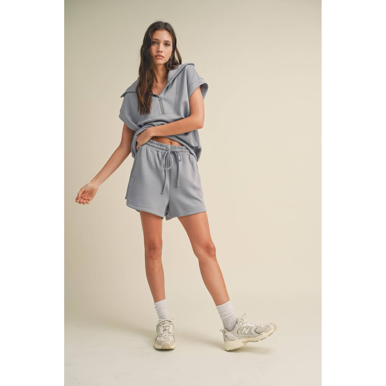 Wishlist Apparel – Calções – Mulher por atacado – CALÇÕES DE MERGULHO COM CORDÃO COM DETALHE LATERAL/WL24-8656B7