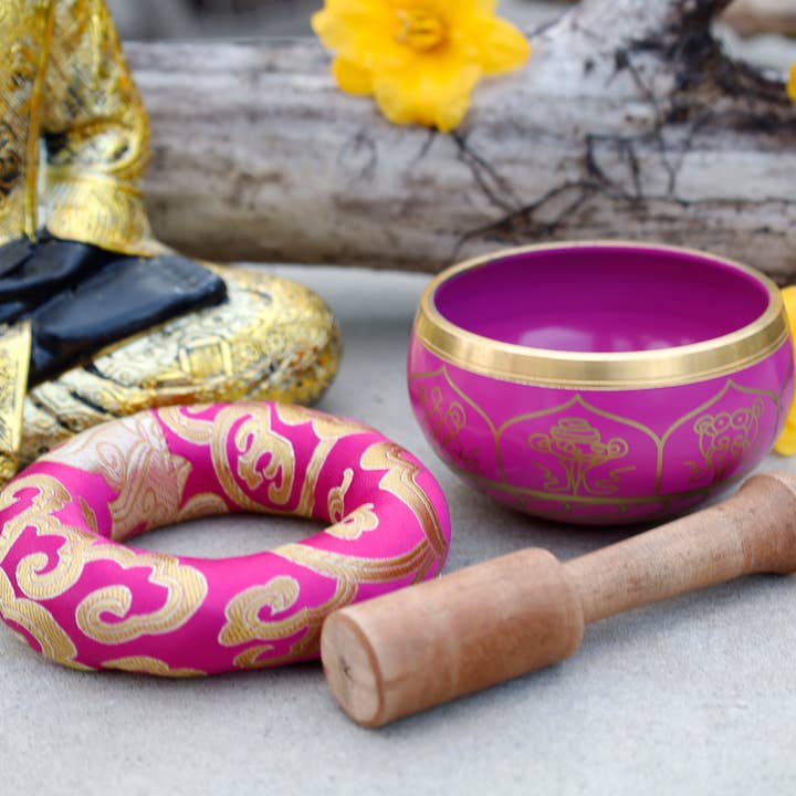 Lungta Imports - Wholesale Meditation Supplies - Tibetan Singing Bowl 8LS Complete Set For Meditation & Yoga6