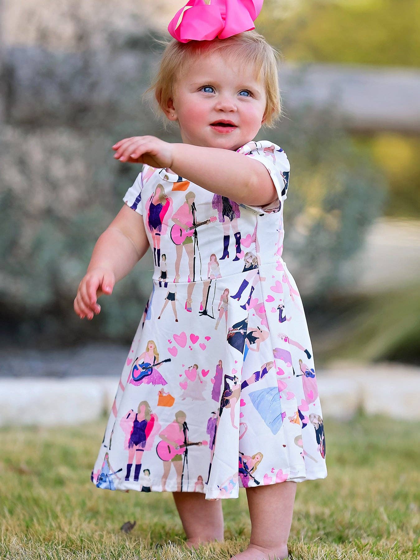 Rylee Faith Designs - Wholesale Dress - Kids - TS Print Milk Silk Short Sleeve Print Girls Dress0