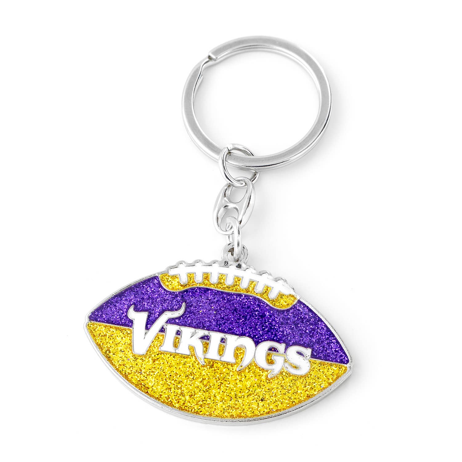 Aminco USA - Wholesale Keychain - Women's - NFL Minnesota Vikings Glitter Football Keychain0