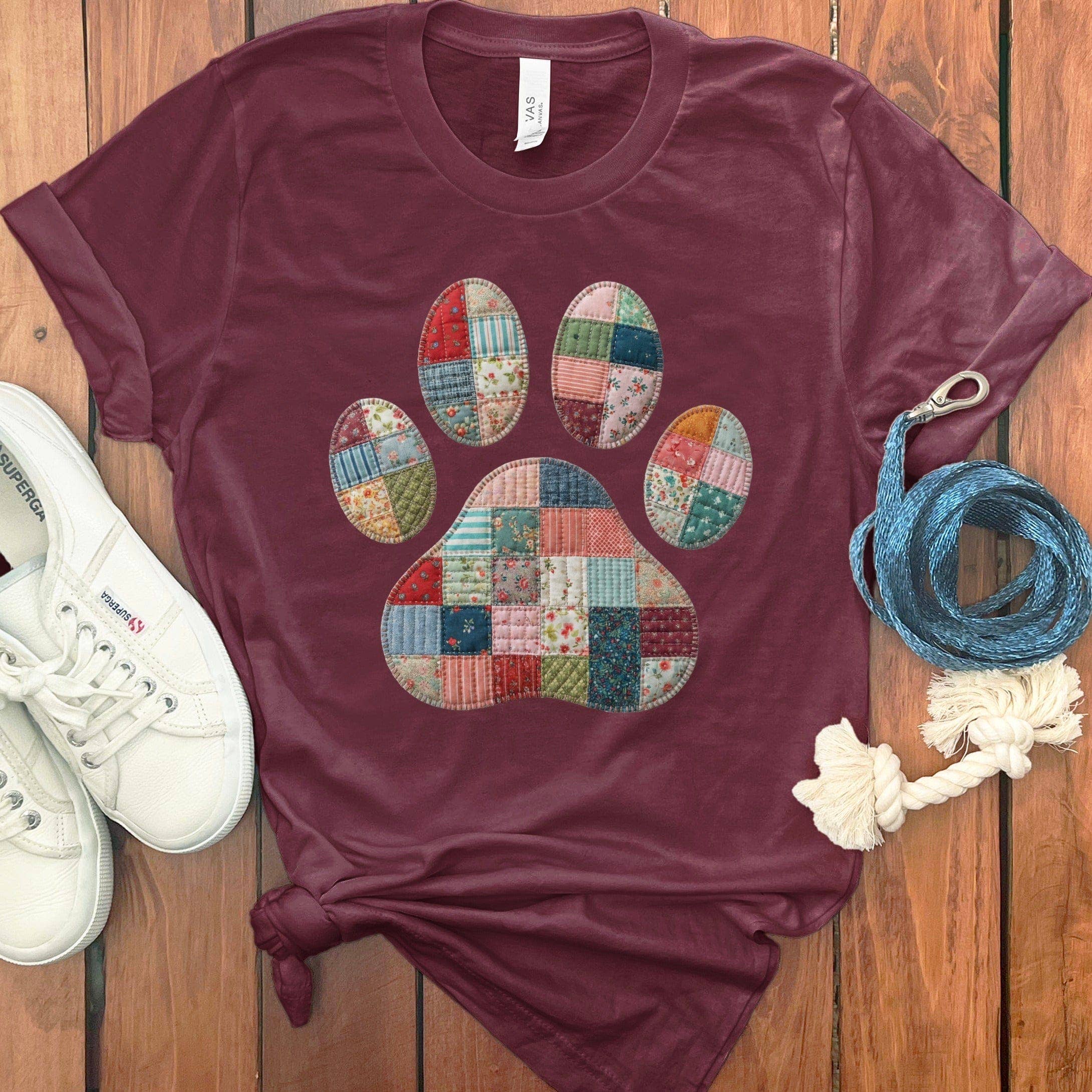 Puppy Jo - Wholesale Screen Printed T-Shirt - Women's - Faux Quilt Paw T-Shirt4