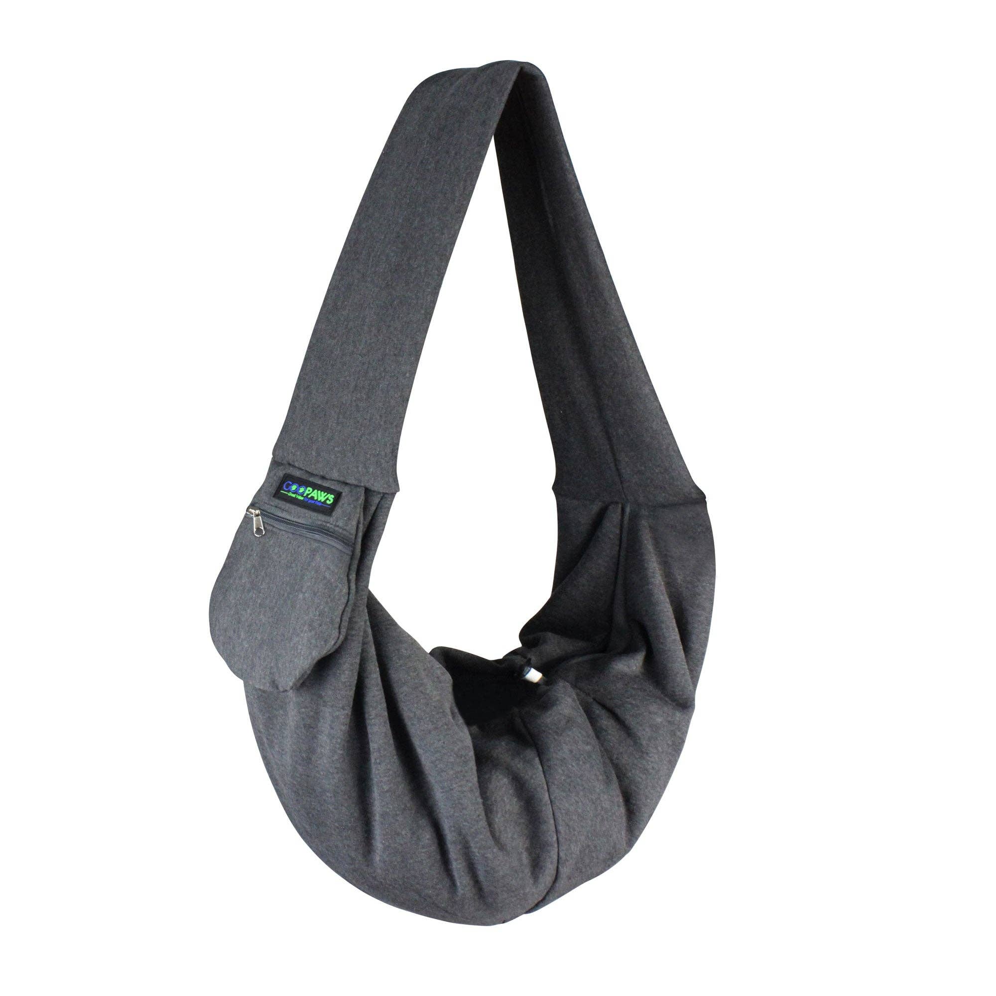 Jespet - Wholesale Pet Carrier - Cat/Dog - GOOPAWS Hand Free Comfy Pet Sling Bag for Small Dog Cat, Smoke Gray1
