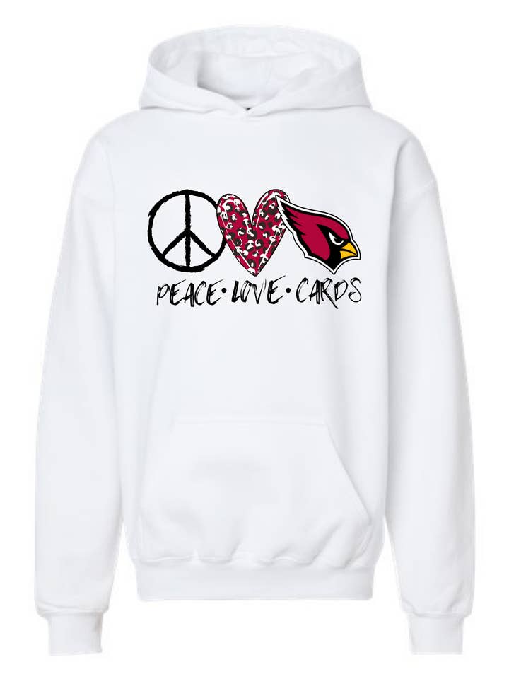 "Love Peace Cards" Pullover Hoodie-Vuxen för wholesale av Beyond the Barre
