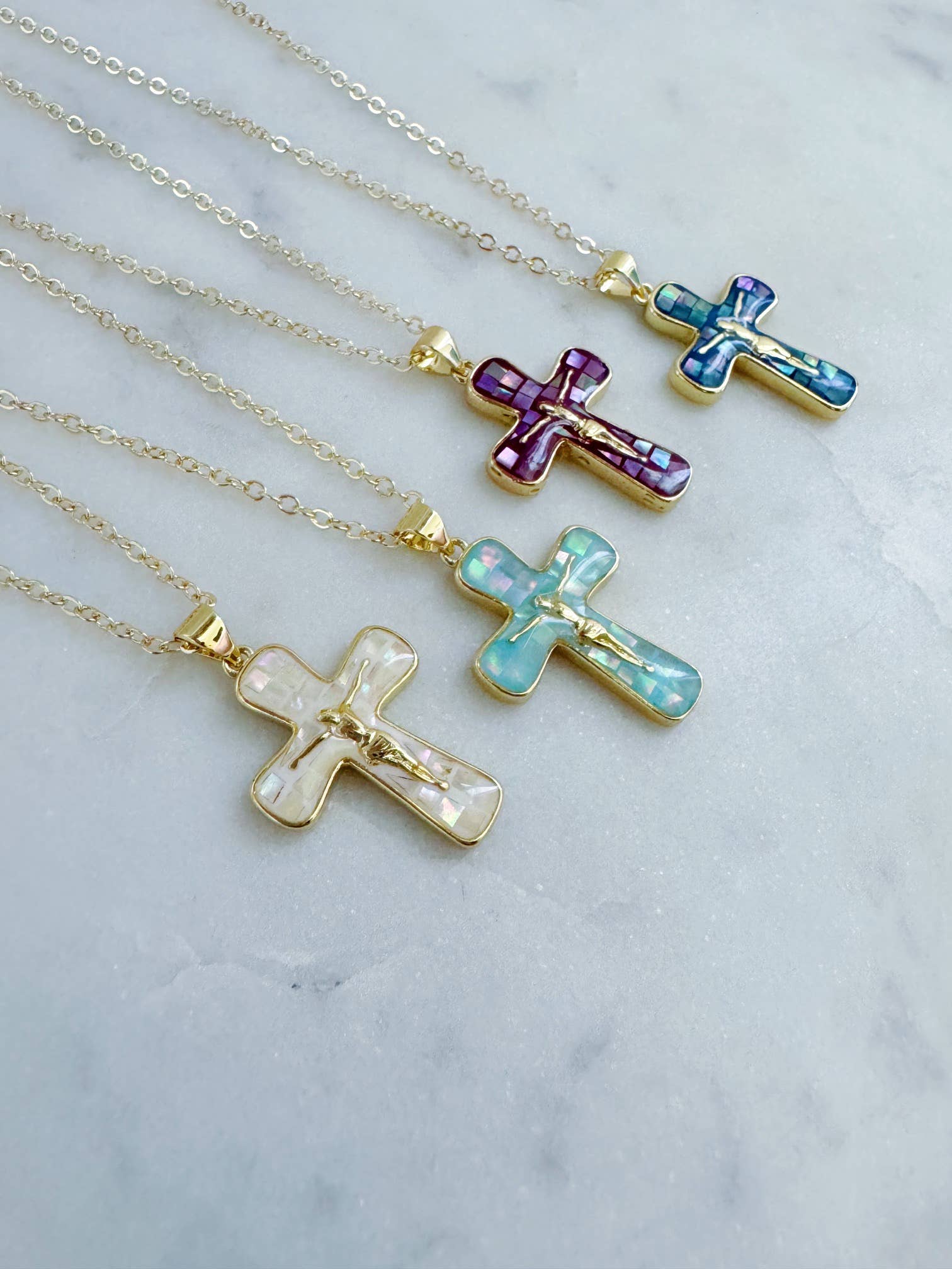 Laalee Jewelry - Vendita all'ingrosso Collana con ciondolo/pendaglio - Gioielli religiosi, collana con croce crocifissa, regalo religioso2