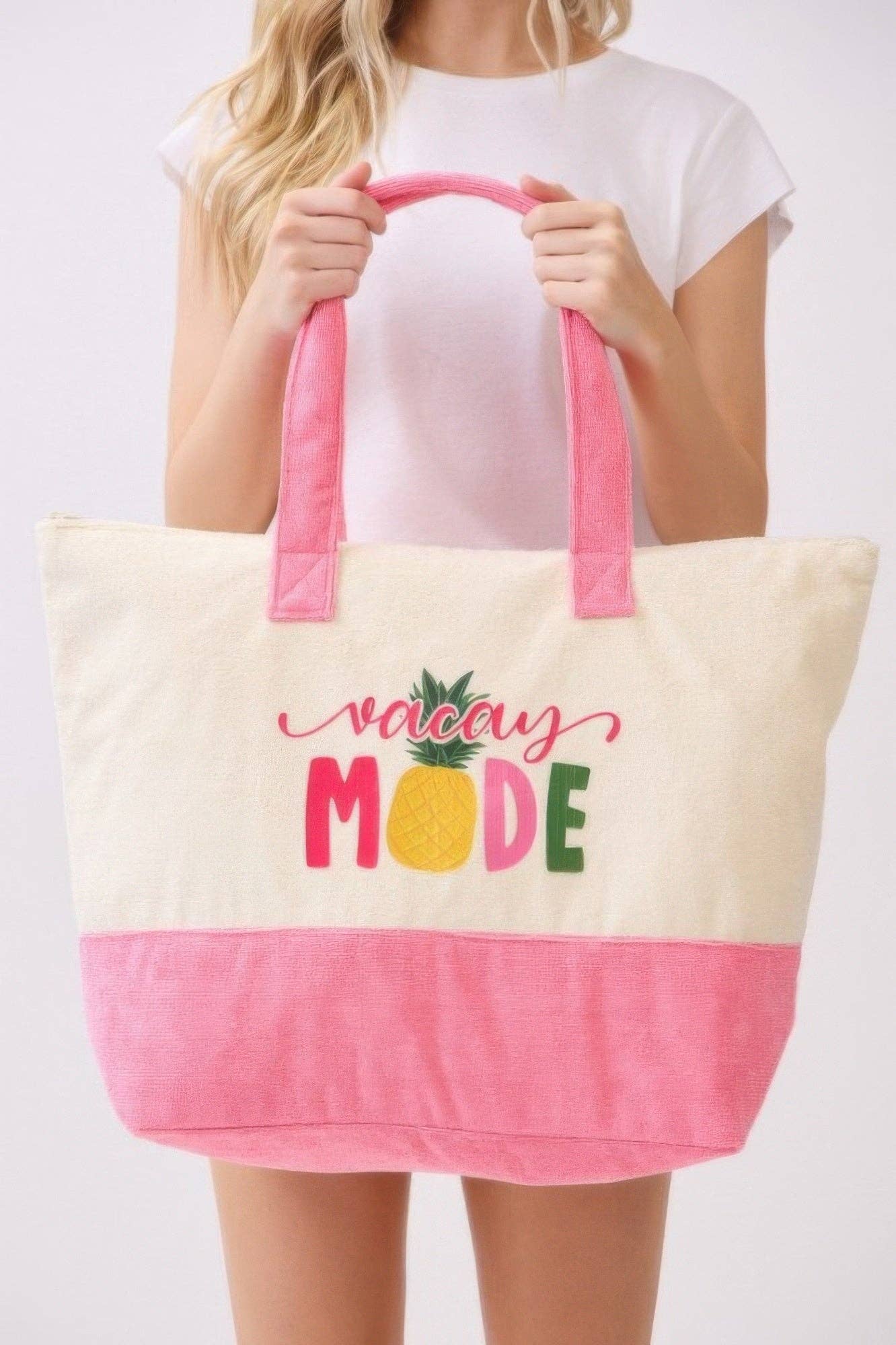 CC Wholesale Clothing - Wholesale Tote Bag - Women's - Vacay Mode Terry Tote8