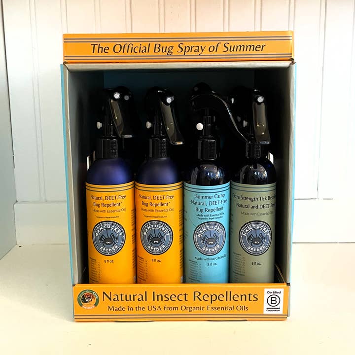 8 oz Présentoir prêt à l'étagère assorti pour la vente par Nantucket Spider