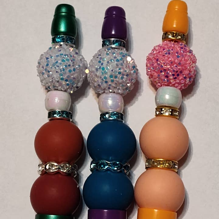 Clover Garden Crafts - Wholesale Pen - Beaded Pen with A Sparkling Eye-catching Focal Bead3