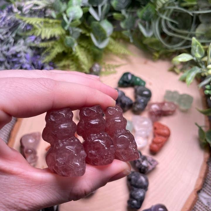 Copper Ashes - Wholesale Spiritual Stone/Crystal - Crystal Skull with Owl19