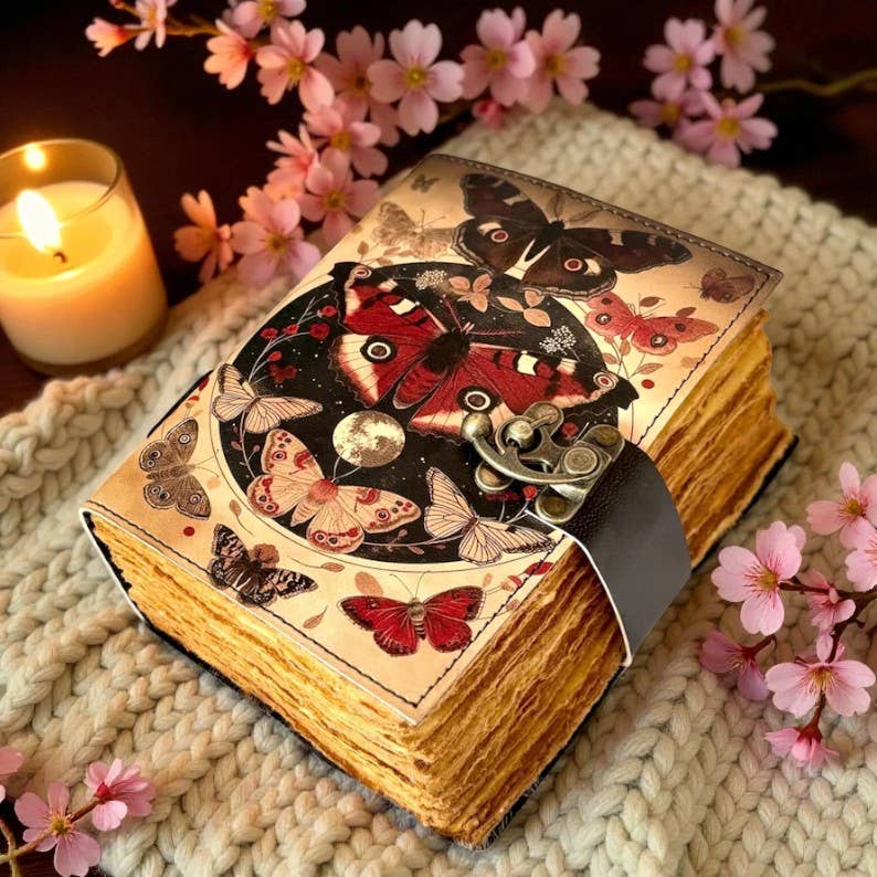 Leatherooze - Wholesale Journal/Diary - Butterfly Leather handmade Journal-200 Pages 7x5 inches0
