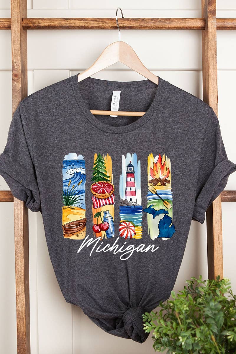 COLORBEAR - Wholesale T-Shirt (Graphic) - Women's - Michigan State Brushstroke Graphic Tee4