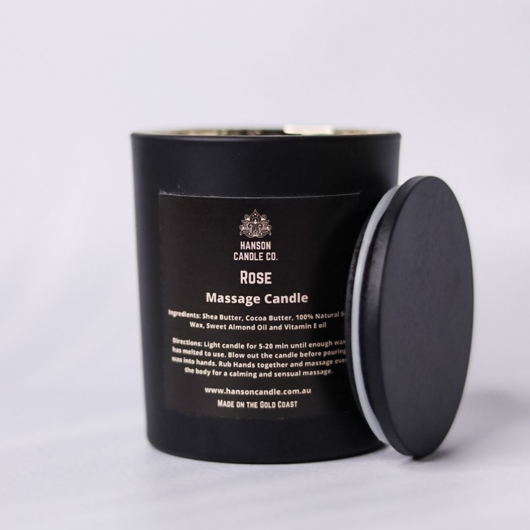 Hanson Candle Co. - Wholesale Jar/Filled Candle - Sensual Massage Candle - Matte Black3