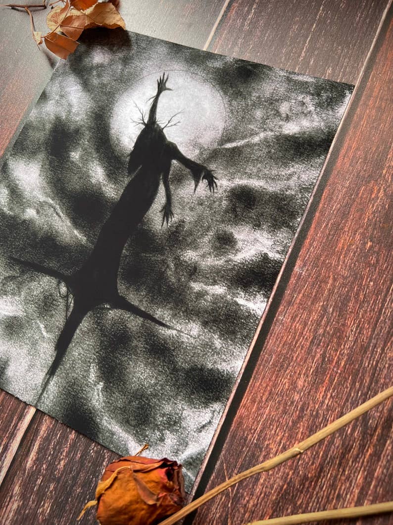 Andy Sciazko Art - Wholesale Art Print - WItch-Dark Art Print-Full Moon-Satanic1