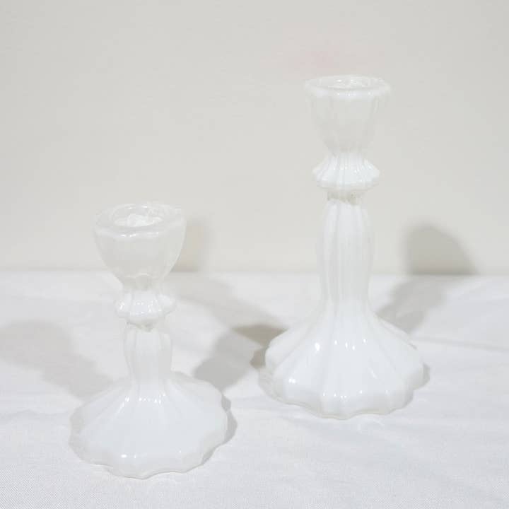Sweet Home Deco - Wholesale Candle Holder - Glass Candlestick Holder, Taper Candle Stand, Tabletop Decor24