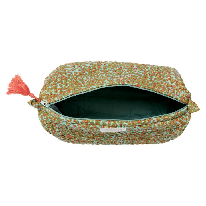 Bonheur du Jour - Venta al por mayor Neceser - Mujer - Neceser estampado leopardo Sabana azul verde