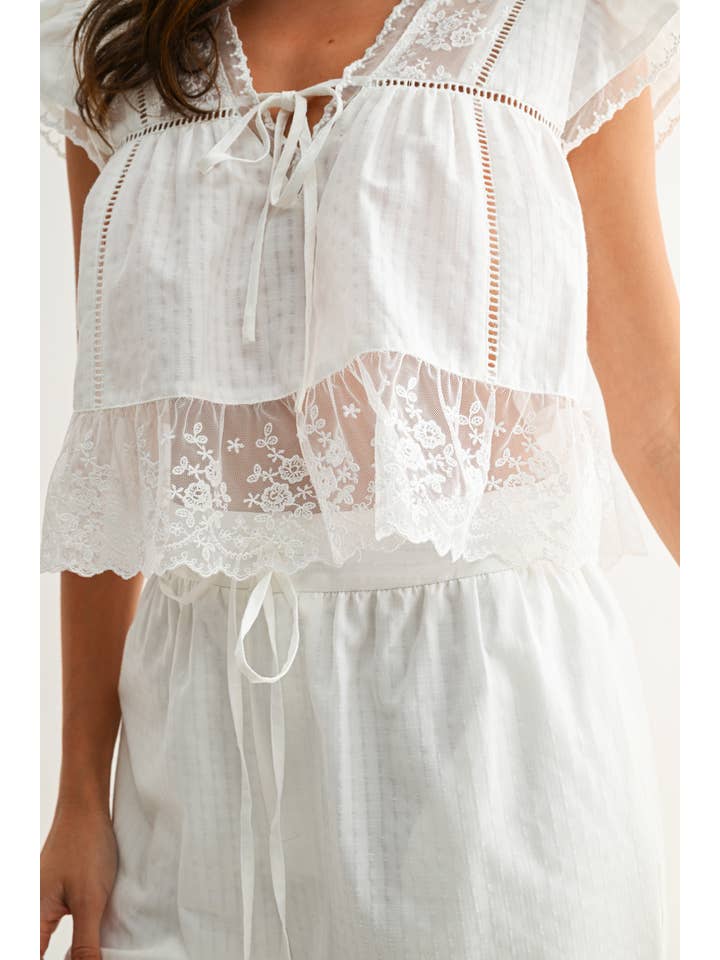 Camellia - Vente Chemisier – femme - BLOUSE À DENTELLE CST10128J18