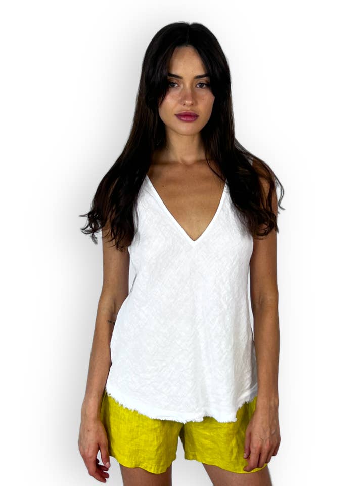 Linos y Textiles - Wholesale Tank Top - Women's - REF 21591 100% SISA LINEN T-SHIRT1