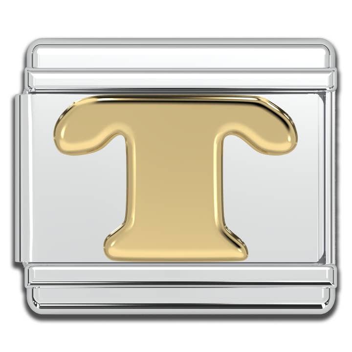 Natalia - Wholesale Individual Charm/Pendant - Italian Charm Letters A-Z - 9mm Gold Bracelet Charms16