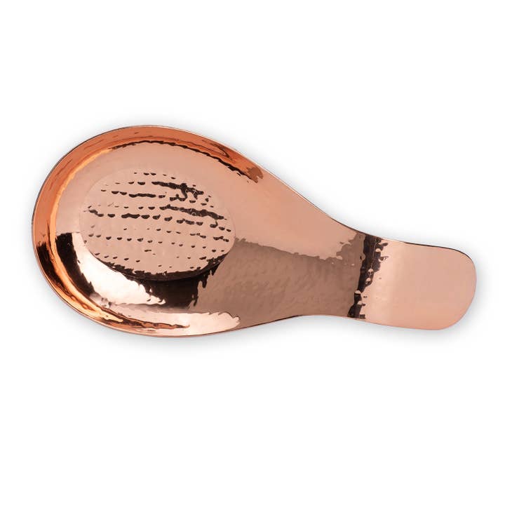 Conimar Promotions - Wholesale Spoon Rest - Large Metal Spoon Rest w/Hammered Copper Penny Design2