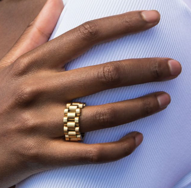 HoopLa - Wholesale Chain Ring - Roll X- Watch band Ring- Stainless steel 14K8